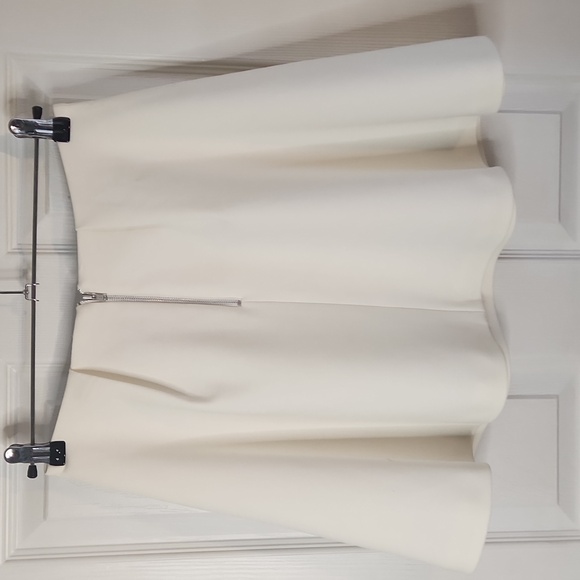 Likely White Hester Mini Flared A Line Circle Skater Skirt Thick Lined Size 2 - Picture 4 of 6